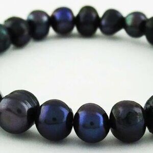 GENUINE LARGE FRESH WATER TAHITIAN PEARLS BRACELET * Band New With Tag *